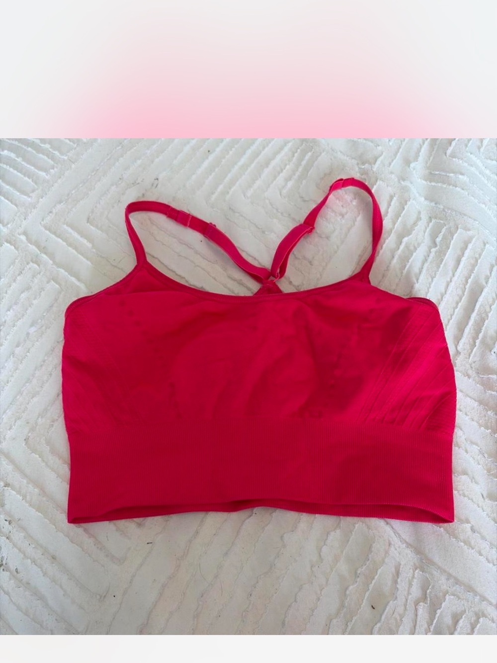 T.J.Maxx Hot Pink Seamless Sports Bralette
